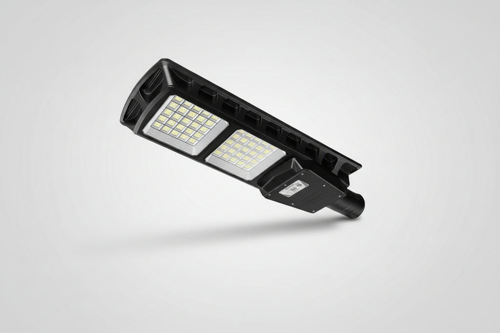 LED GATVĖS APŠVIETIMAS SU SAULĖS BATERIJA ALU 200W 3CCT IP65