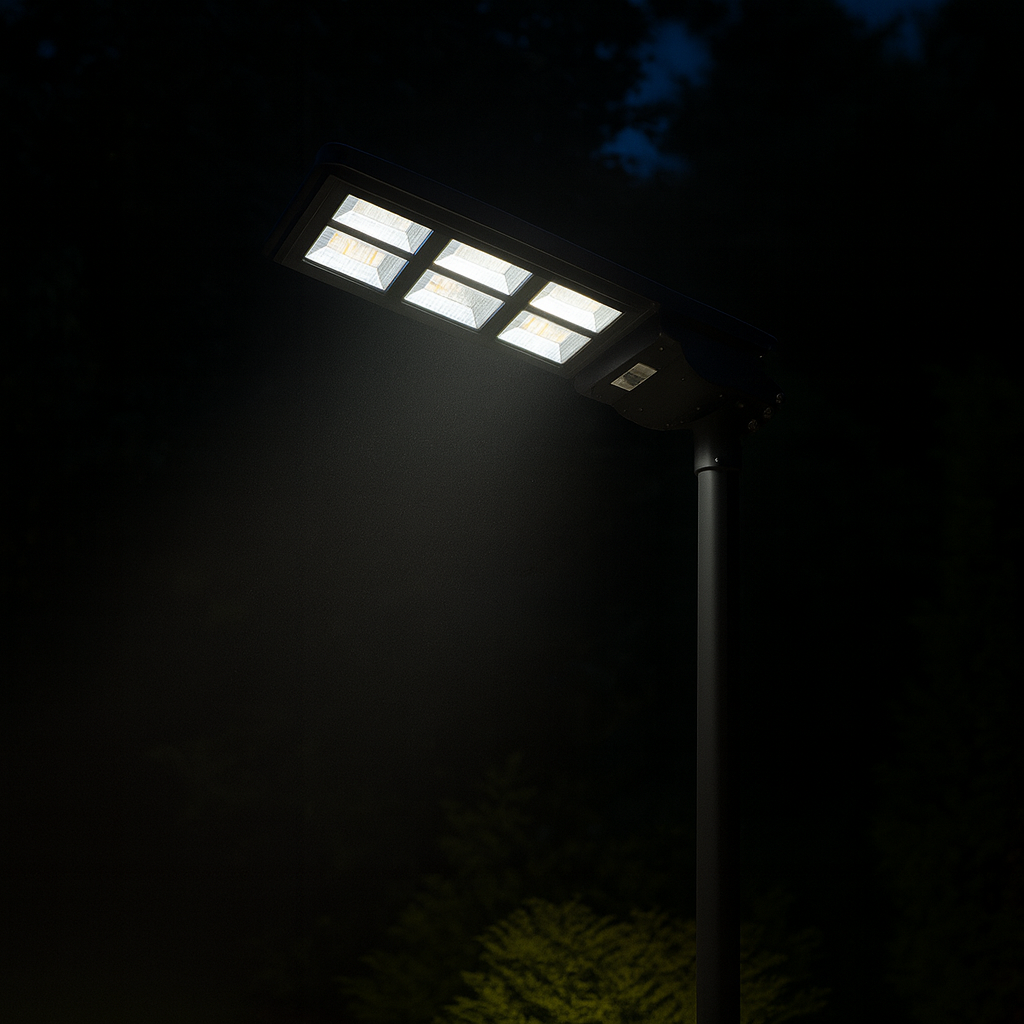 LED GATVĖS APŠVIETIMAS SU SAULĖS BATERIJA 270W 6000K