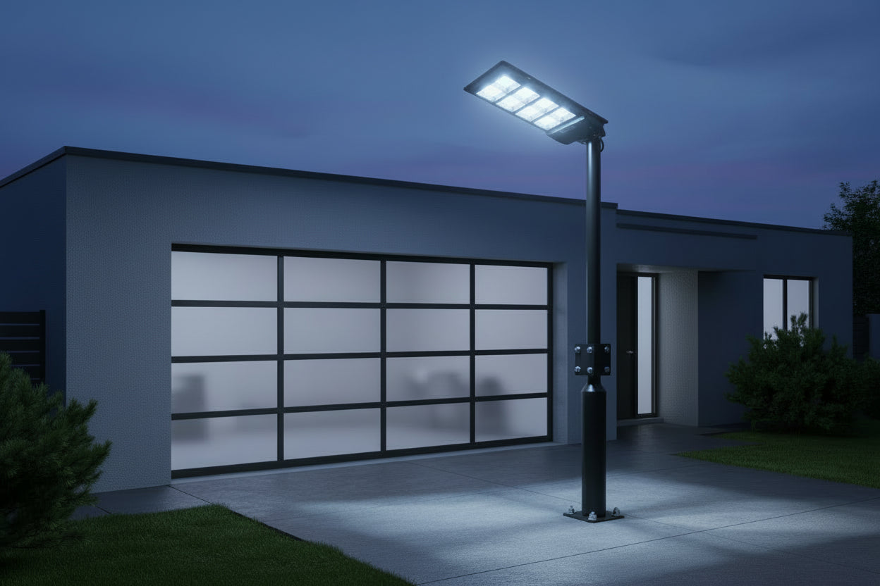 LED GATVĖS APŠVIETIMAS SU SAULĖS BATERIJA 360W 6000K