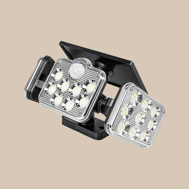 LED PROŽEKTORIUS su SAULĖS BATERIJA IP65 138 SMD PIR SU PULTU