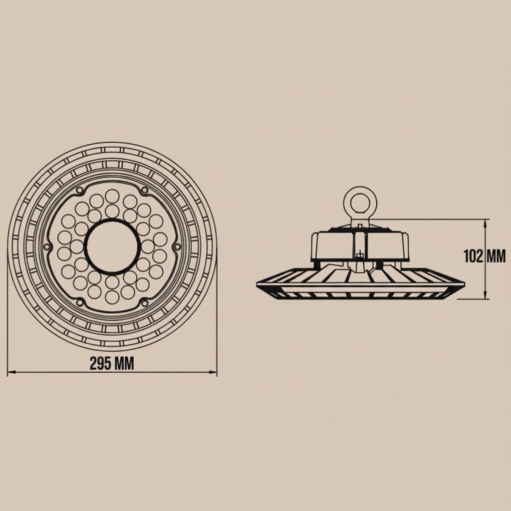 LED ŠVIESTUVAI HIGH BAY ASP 5000K