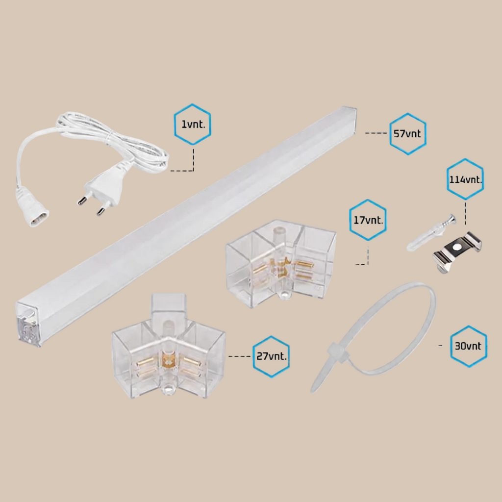 PRAMONINIAI LED ŠVIESTUVAI HEXAGON 6500K