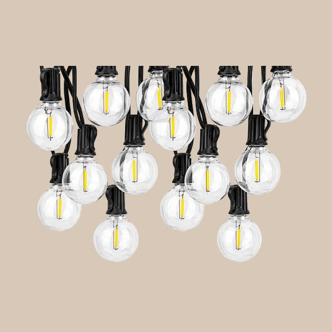 LED GIRLIANDOS SU SAULĖS BATERIJA 2700K E12 IP44 SU PULTELIU