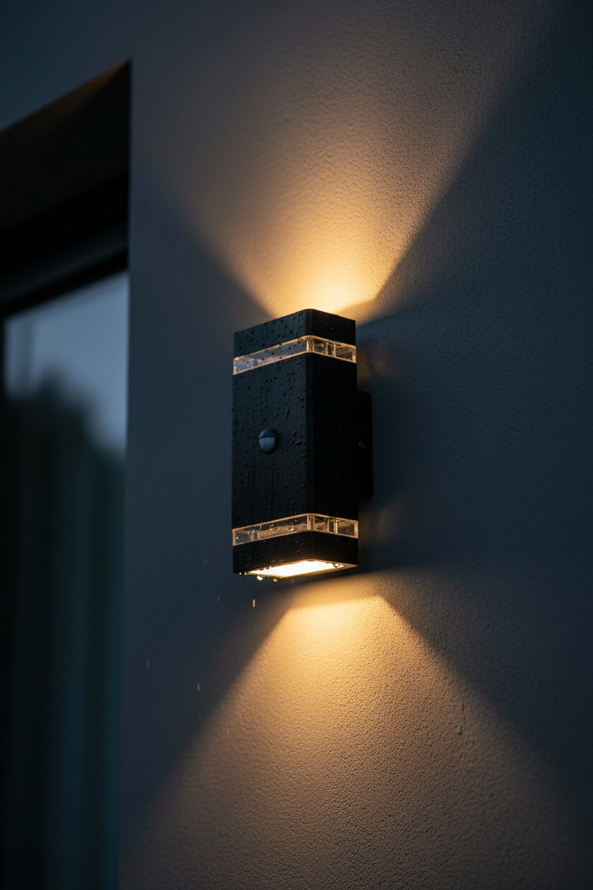 LED FASADINIS ŠVIESTUVAS HANA 2xGU10 SU PIR