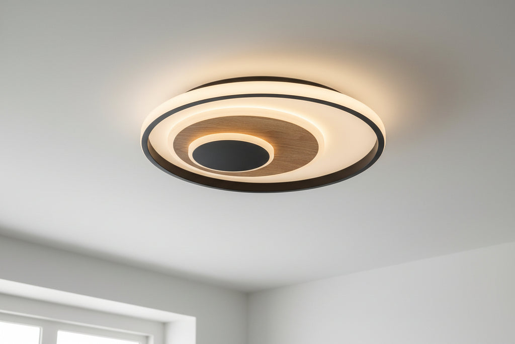 LED LUBINIS ŠVIESTUVAS 29W 40CM 4000K JUODAS