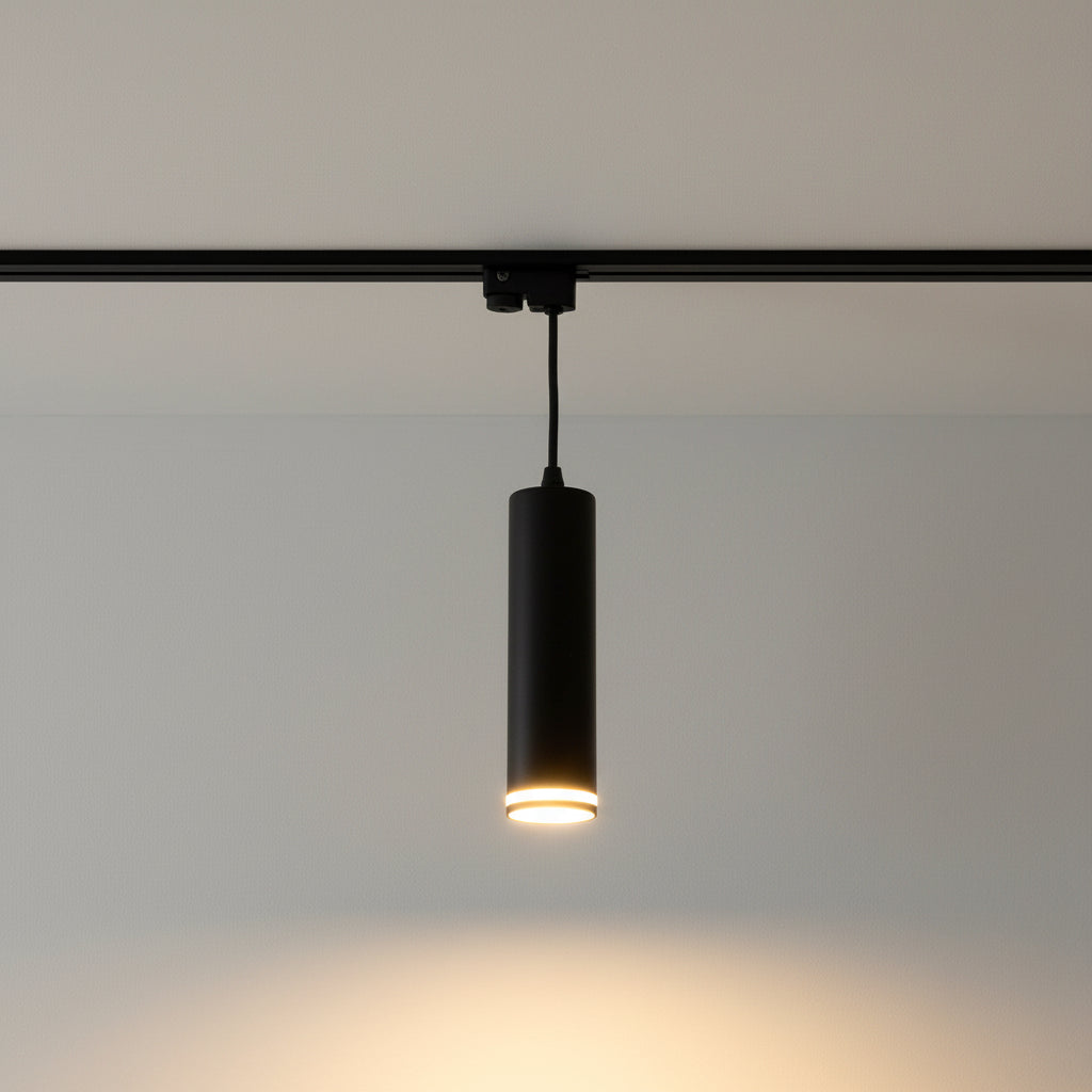 1-FAZĖS PAKABINAMAS ŠVIESTUVAS BEGĖLIUI RING 55MM 1M GU10